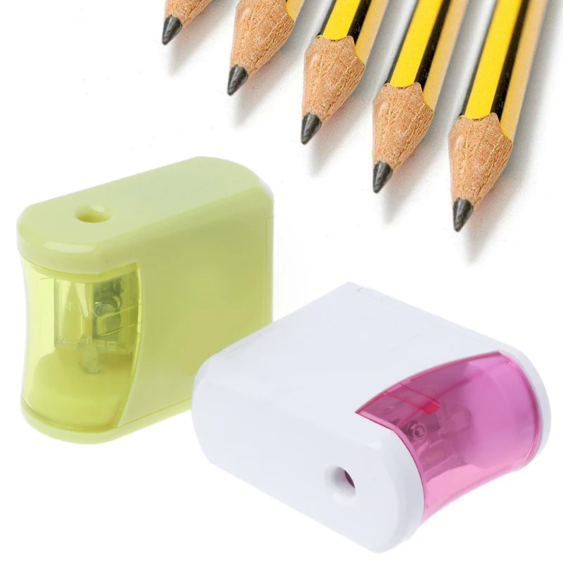 

White Green Color Pencil Sharpener Automatic Electric Battery Switch For Home Office Students Gift
