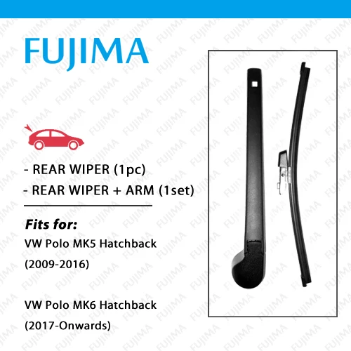 Buy Rear Wiper and Arm for VW POLO MK5 MK6 Hatchback