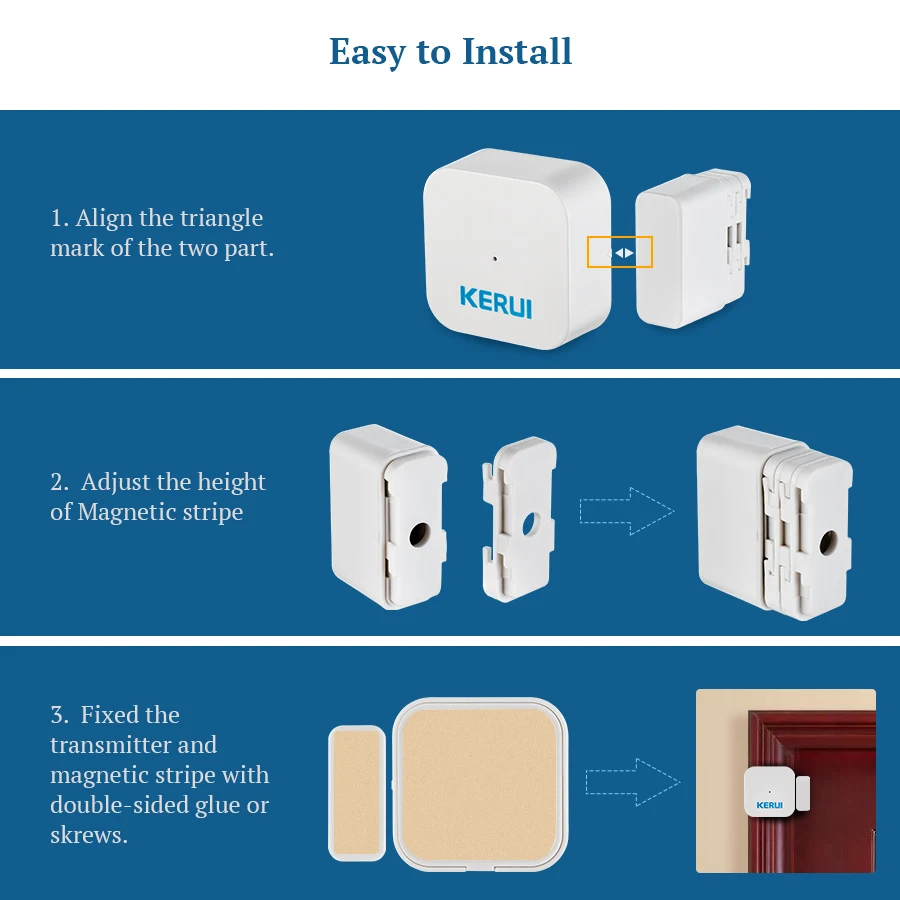 KERUI D028 умный для дома для окна двери магнитный датчик детектор Портативный Анти-вскрытие охранная сигнализация беспроводной для KERUI сигнализация