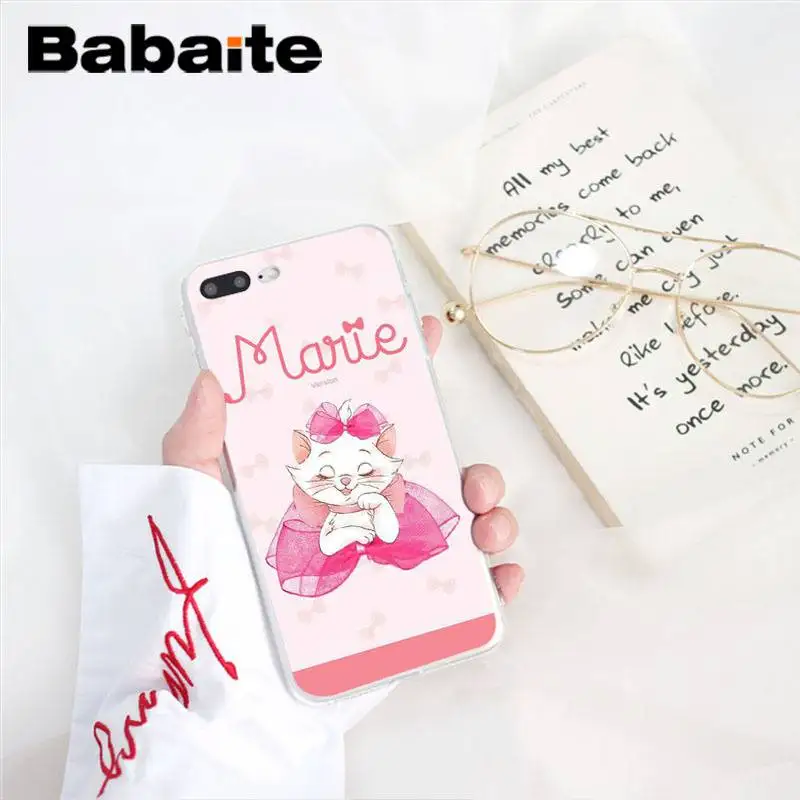 Babaite розовый marie аристократы Кот мультфильм мягкий чехол для телефона из ТПУ для iPhone 8 7 6 6S Plus 5 5S SE XR X XS MAX 10 11 11pro 11promax