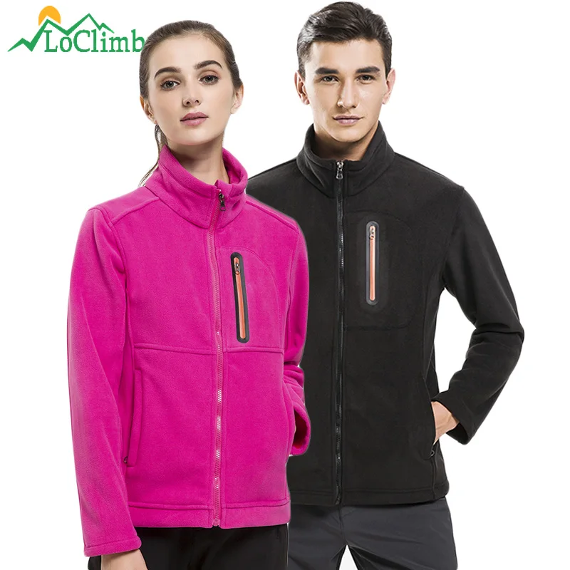 LoClimb الرجال النساء القطبية الصوف ساخنة سترة 2017 الشتاء الدافئة سوفتشيل تزلج معاطف الإرتحال التخييم التنزه سترات الملابس ، AM133