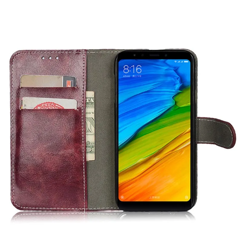 For Xiaomi Redmi 5 Plus Case 3 Colors Fashion Ultra Thin Luxury Protective Flip Leather 9662