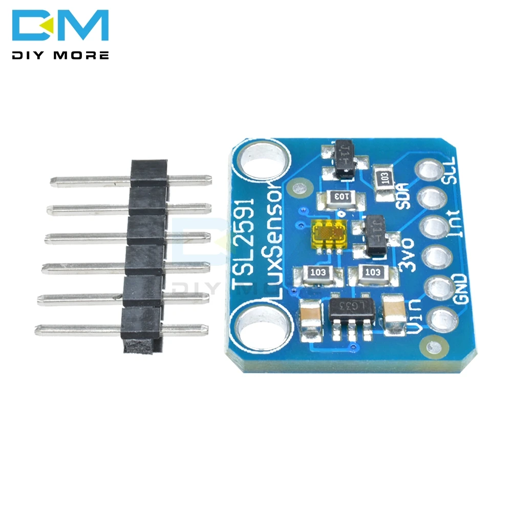 Diymore TSL2591 IIC I2C свет Сенсор Breakout модуль высокий динамический диапазон цифровое табло TSL25911FN 3,3 5 V электронная доска «сделай сам»