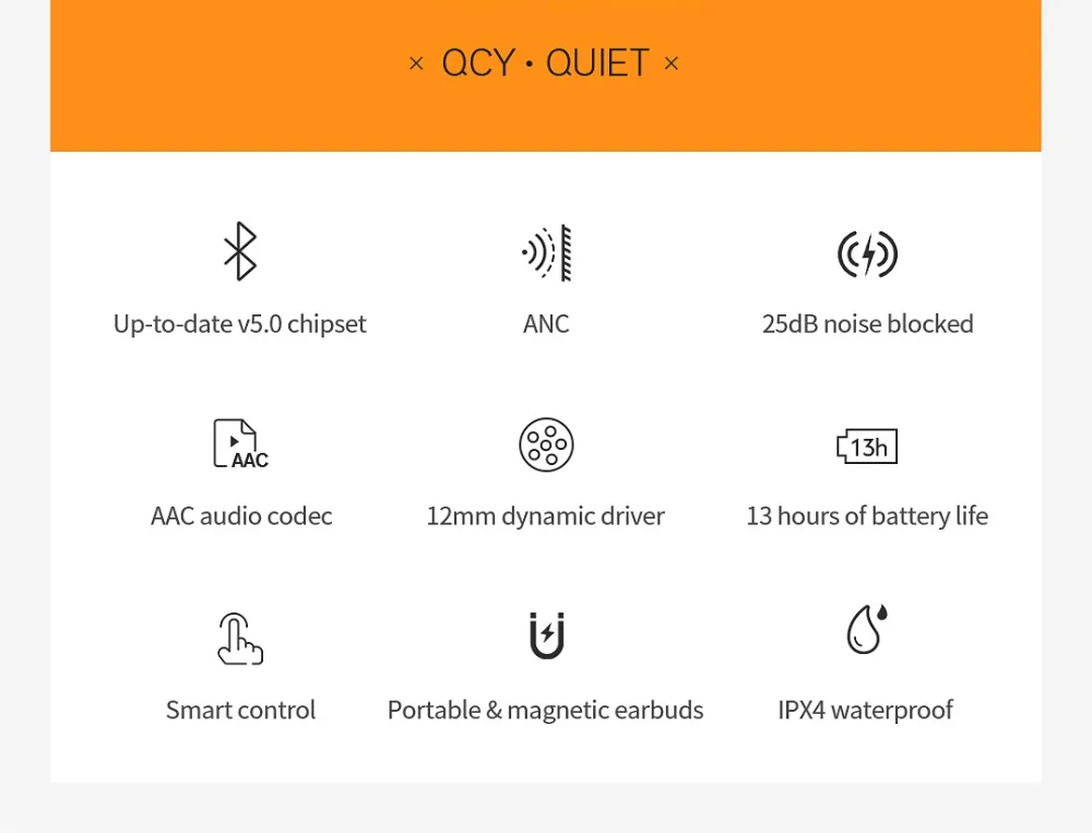 QCY L2 Bluetooth V5.0 шейные наушники ANC Беспроводные наушники с микрофоном спортивные Стерео гарнитуры для всех телефонов