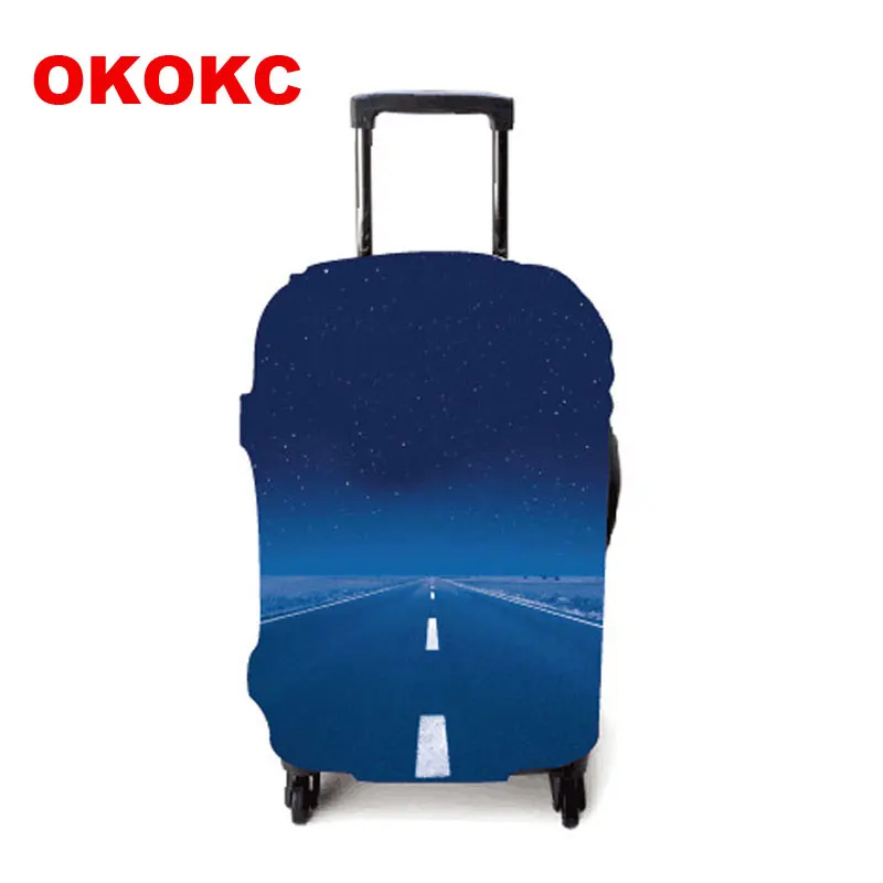 OKOKC дорожный узор толще багаж чемодан защитный чехол применить к 19 ''-32'' чемодан эластичные туристические аксессуары