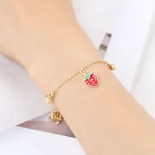 Sansummer популярный модный клубничный сверкающий очаровательный романтичный бохо-браслет длиной 17,5 см для женщин ювелирные изделия 5281