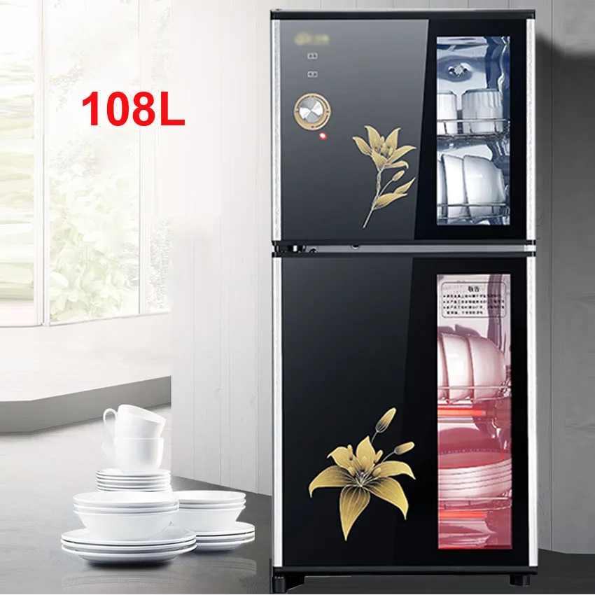 

108L Ozone Disinfecting Cabinet Ozone Sterilizer Restaurant Chopsticks Bowl Tableware High Temperature Disinfection