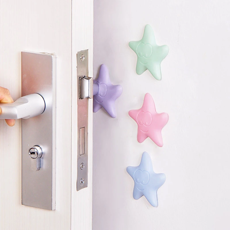 

New Cute Starfish Shape Sticky Door Stopper Shockproof Crash Pad Anti-crash Safe Wall Protector Home Decoration