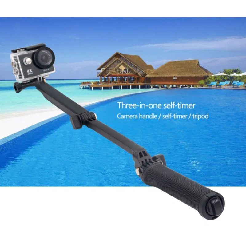 3 Way сцепление водонепроницаемый монопод Selfie Stick для Gopro Hero 5 6 черный сеанса SJ4000 для спортивной экшн-камеры Xiaomi Yi 4 K Спортивная Камера