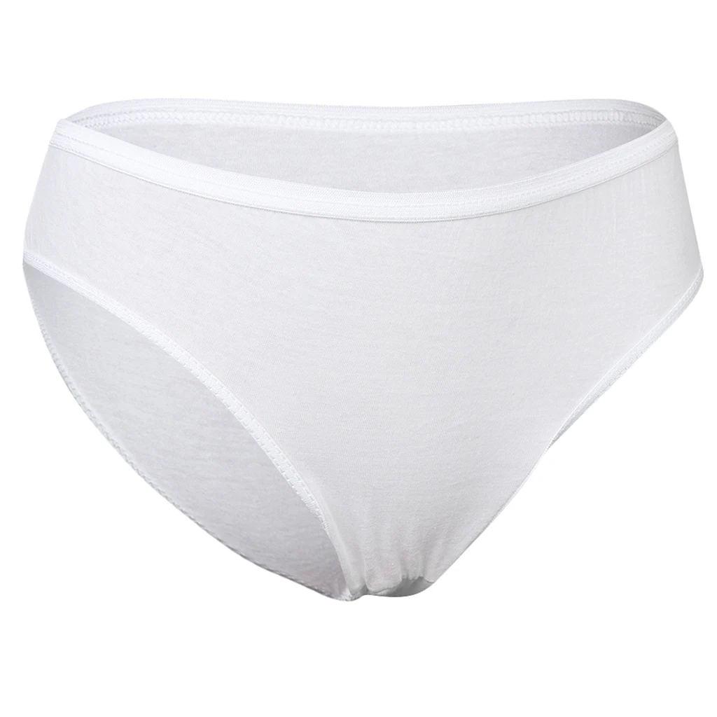 Ladies Girls Women Travel Washable Disposable Cotton Panties White Incontinence Spa Underwear Briefs