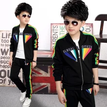 Children’s clothing male child spring and autumn set 2016 7 sports 8 9 twinset casual child sweatshirt 12