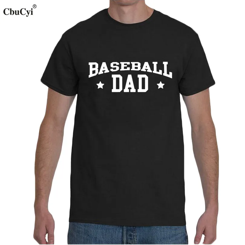 Baseball Dad Men's T shirt Best Daddy Gift White Black Cotton T shirt