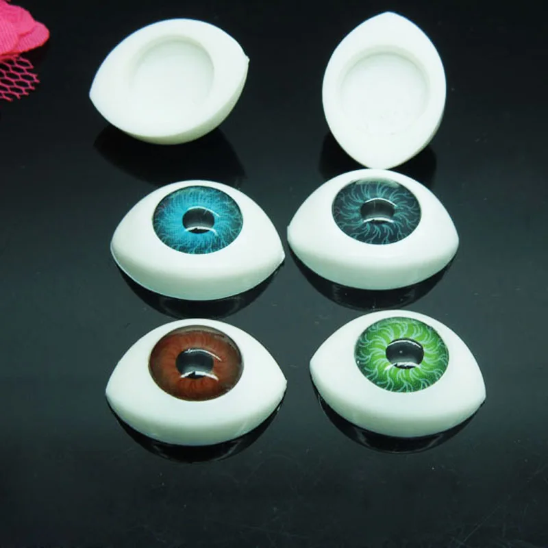 40 шт. (20 пар) полупластиковые кукольные глаза разных цветов BJD Eyes овальные куклы