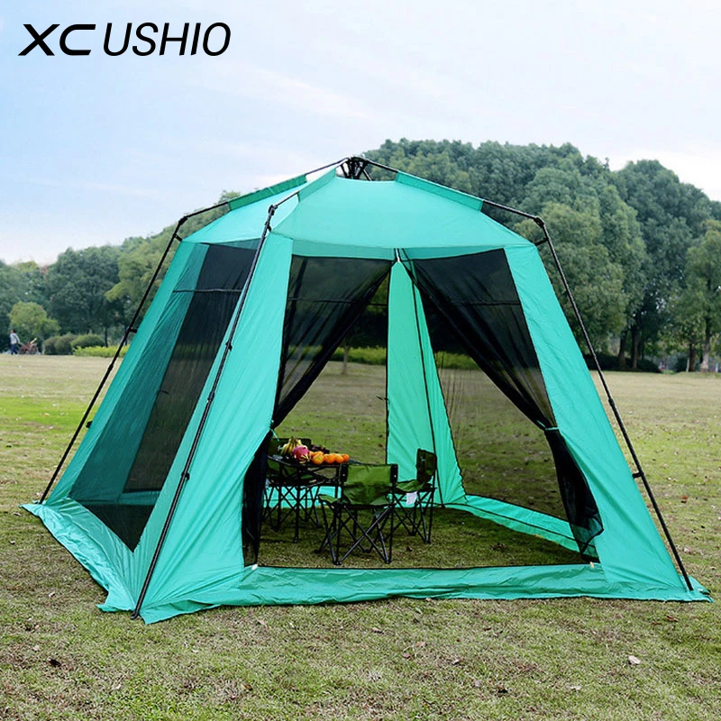 

5-8 Person Large Space Automatic Opening Tent Summer Outdoor Camping Family Party Garden Gazebo Pavilion Mosquito Net Play Tent