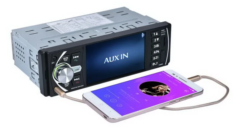 Зеркало Ссылка 4,1 "Bluetooth 12 в автомобильный Радио TF/USB/AUX FM стерео MP4 рулевое колесо Авто ленты Авто Радио-Кассетный проигрыватель