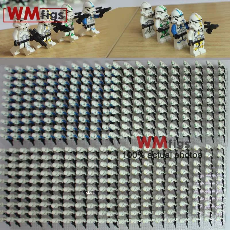 

100PCS/LOT Building Blocks Bricks Star Wars Stormtrooper Robot Troops Military Soldiers Figures Toys for children Gifts Starwars