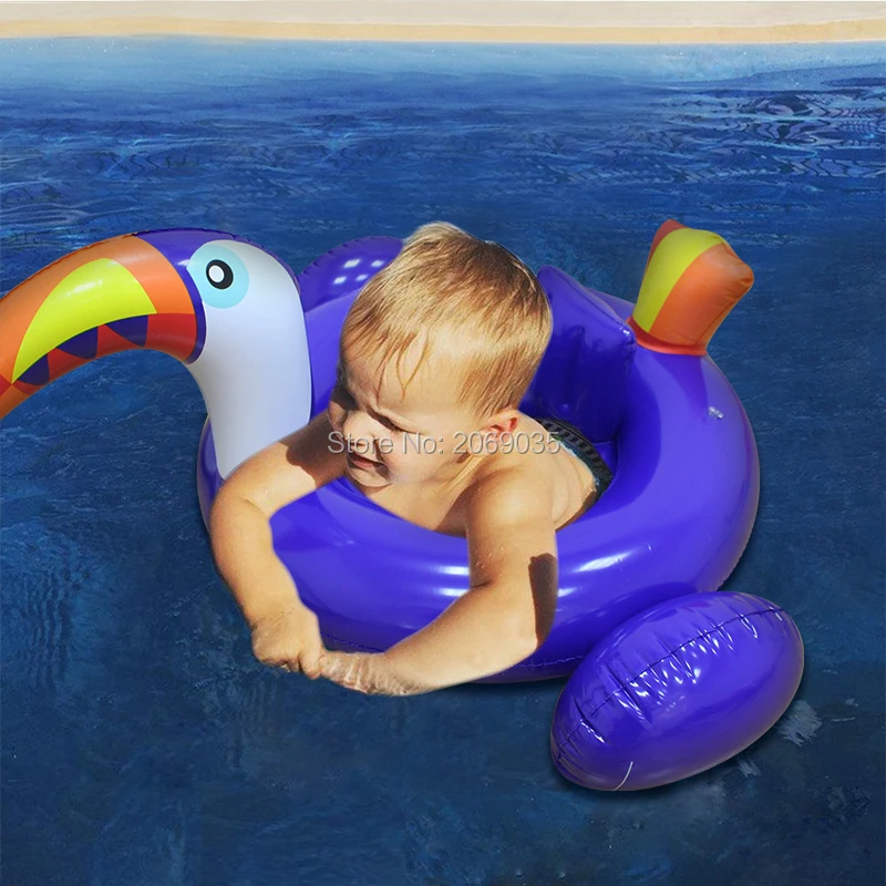 Синий Тукан ребенка плавать 2018 Новейшие воды безопасное место пляжные детские игрушки ездить на надувной бассейн кольцо для ребенка