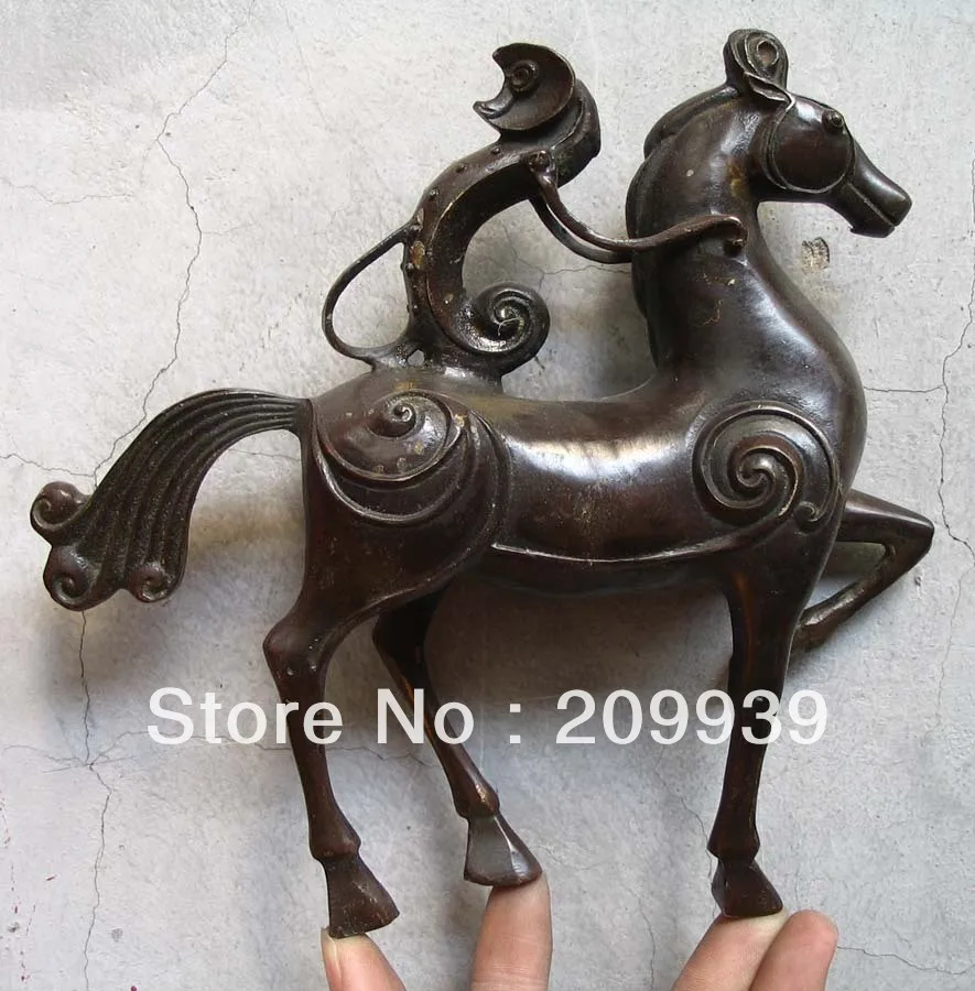 

00751 Collectibles Elegant good luck bronze monkey promotion in post horse statue (A0314)