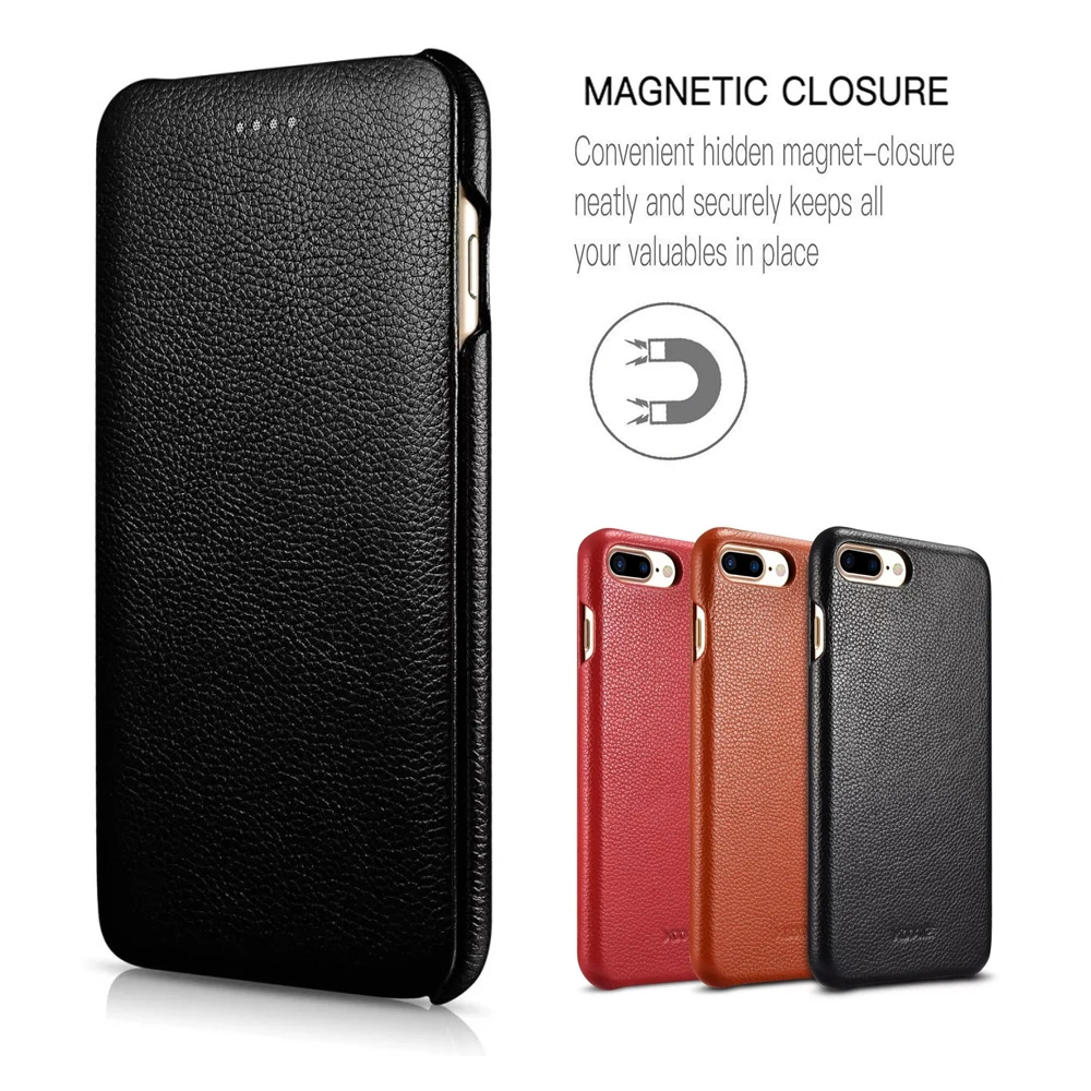 XOOMZ for iPhone 8 Plus Case Apple Genuine Leather Case for iPhone 8 7