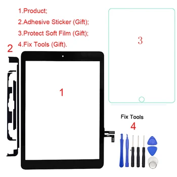

1Pcs For iPad Air ipad A1474 A1475 A1476 Touch Screen Digitizer Front Glass Panel Repair Replacement Part
