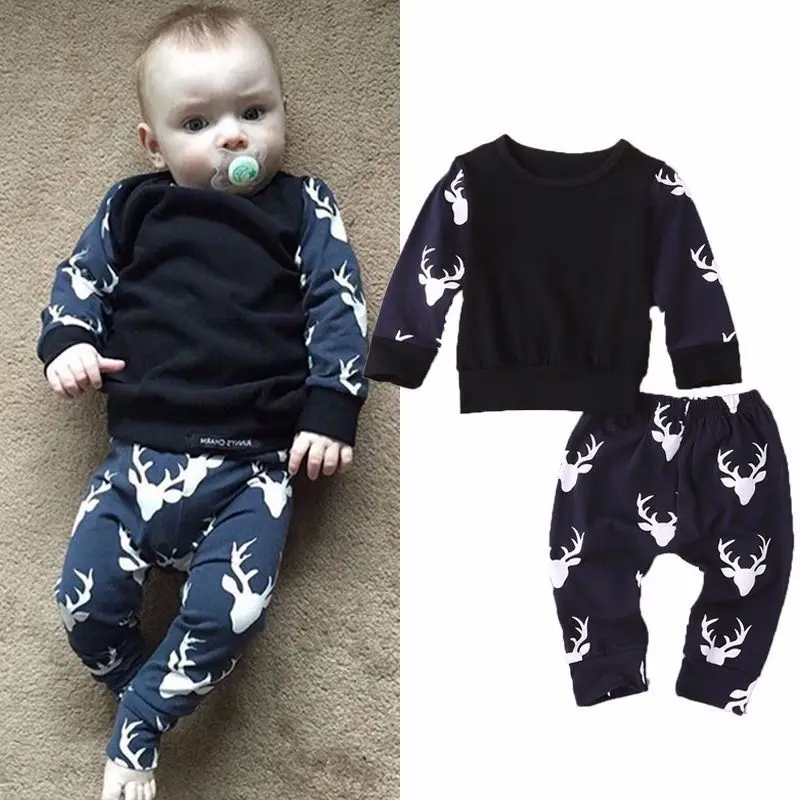 New Cotton Winter Suit Baby boy Clothing Set Animal style Suit Warm