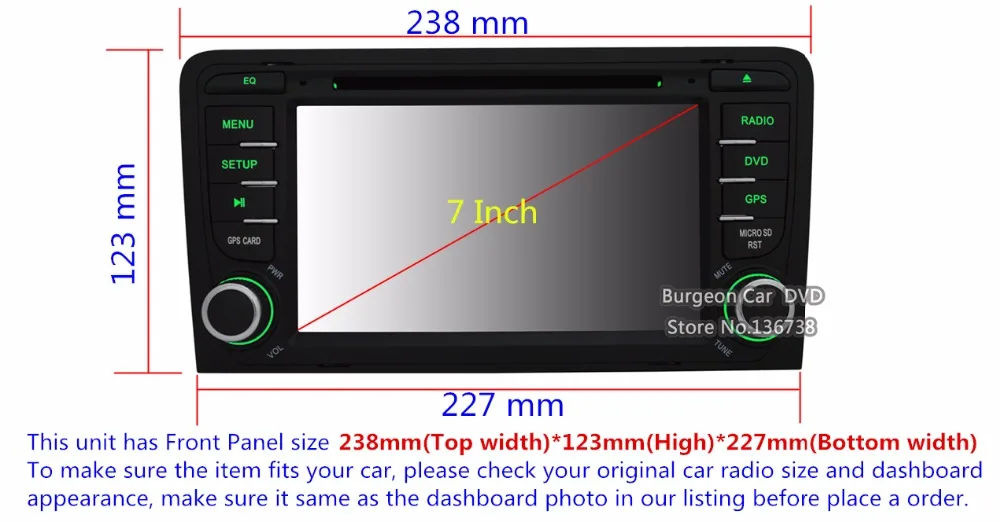 Perfect Octa Core 4GB RAM Android 8.0 Car DVD Player for Audi A3 S3 RS3 2003-2011 Car Radio GPS Navigation With 32GB ROM Bluetooth 5