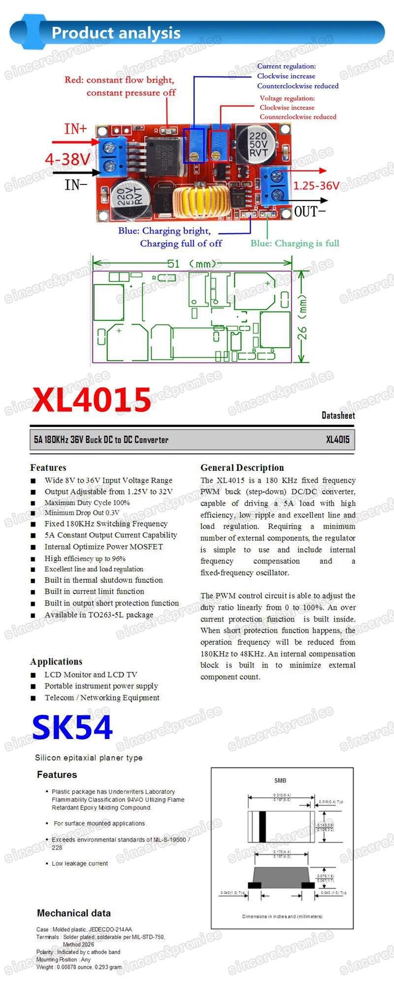 2 в 1 XL4015 DC-DC 5A постоянного тока литиевое зарядное устройство батарея понижающая зарядная плата светодиодный преобразователь питания литиевый модуль