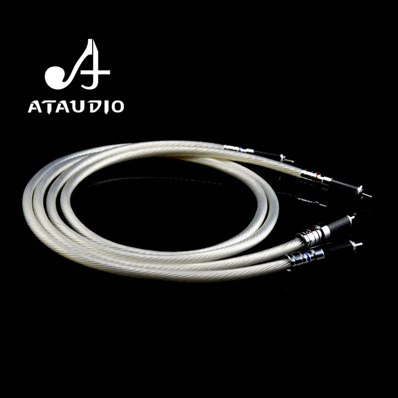 ATAUDIO Hifi посеребренный 2 RCA кабель высокого качества чистая OCC крышка с серебряным