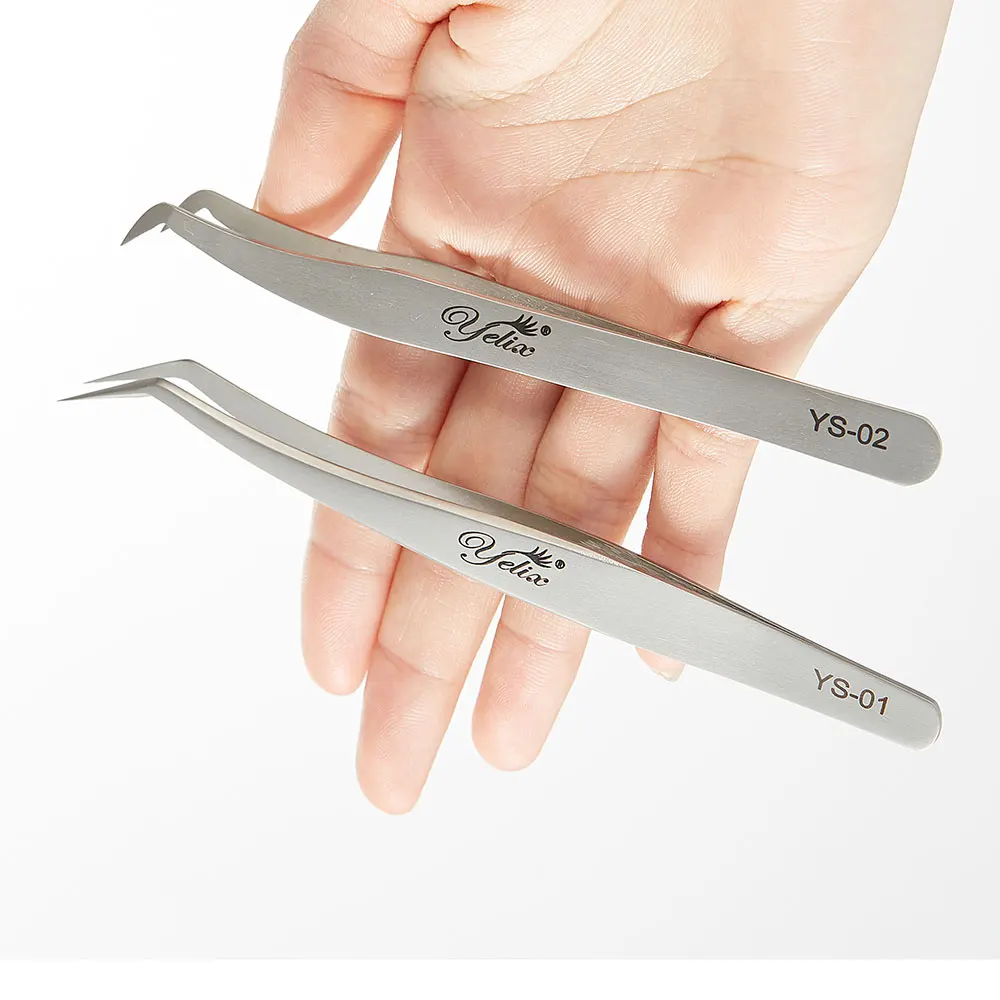 Yelix Eyelash Tweezers Volume Lash Tweezers Pincet Stainless Steel