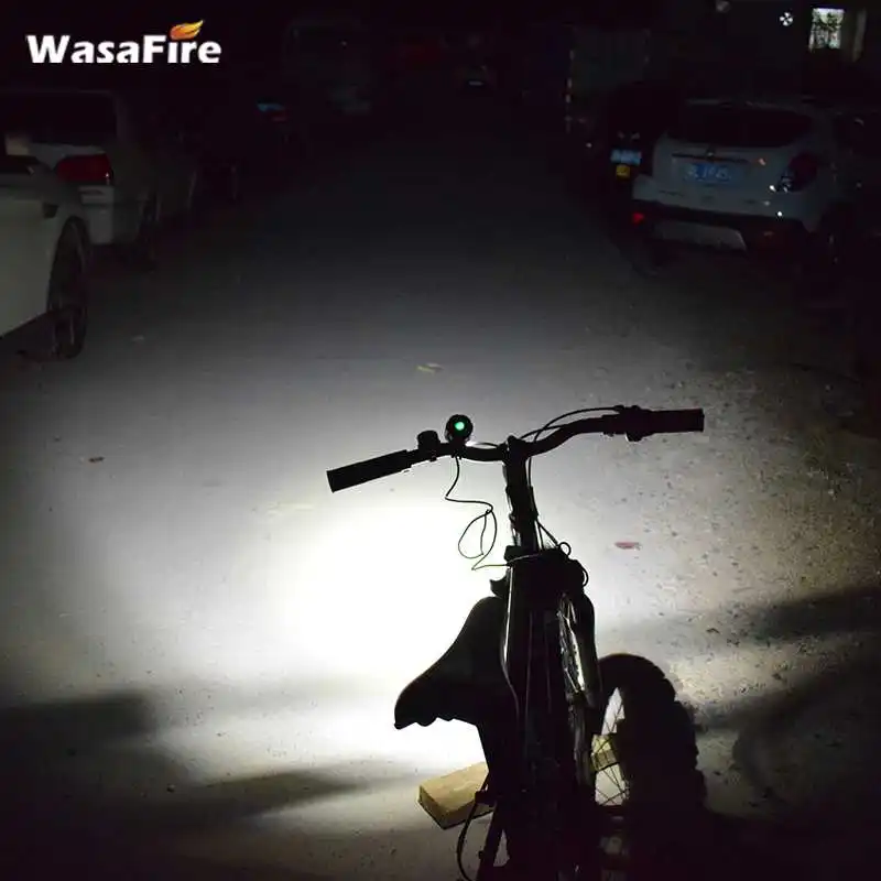 Светодиодная фара WasaFire 4 * XML T6 для велосипедного велосипеда передняя farol 8 в 18650
