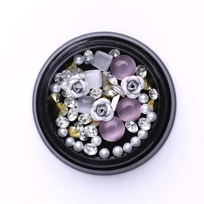 1 коробка, разноцветные Стразы для ногтей, 3D кристаллы, камень для украшения ногтей, маникюр, сделай сам, дизайн - Цвет: 5