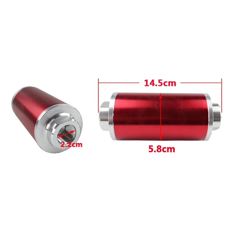 RASTP-Aluminum high flow fuel filter with 100 Micron element steel high pressure performance With 3 Fittings RS-FP002