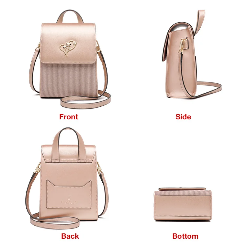 FOXER Brand Lady Cellphone Bags Female Leather Shoulder Bag Girl's MINI Crossbody Bags Women Evening bag Valentine's Day present FOXER Brand Lady Cellphone Bags Female Leather Shoulder Bag Girl's MINI Crossbody Bags Women Evening bag Valentine's Day present