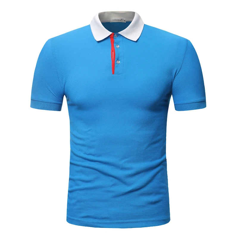 

Polo men's cotton short-sleeved polo shirt large size S-3XL men's white-collar stitching multi-color short-sleeved polo shirt