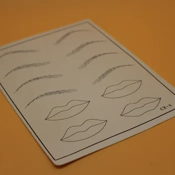 

10PCS Permanent Makeup Eyebrow Lip Tattoo Practice Skin for Beginners Permanent Makeup tattoo practice 8 inch x 6 inch