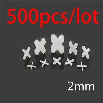 

500pcs Tile Spacer Cross Plastic 2mm Tiling Ceramic Tilers Plumbers White Cross Clips Tile Leveling System