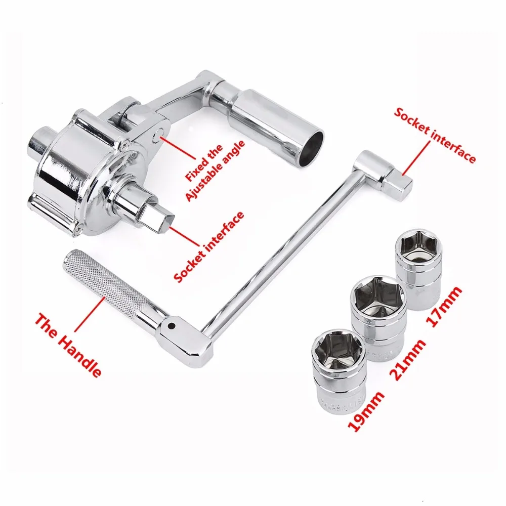Крутящий момент мультипликатор гаечный ключ для снятия гайки 1/2 приводной Разъем 17 19 21 мм Замена шин
