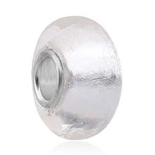 Fashion Brand New White Murano Glass Beads Fit Original Pandora Silver Charm Bracelet Pendant DIY Jewelry Making