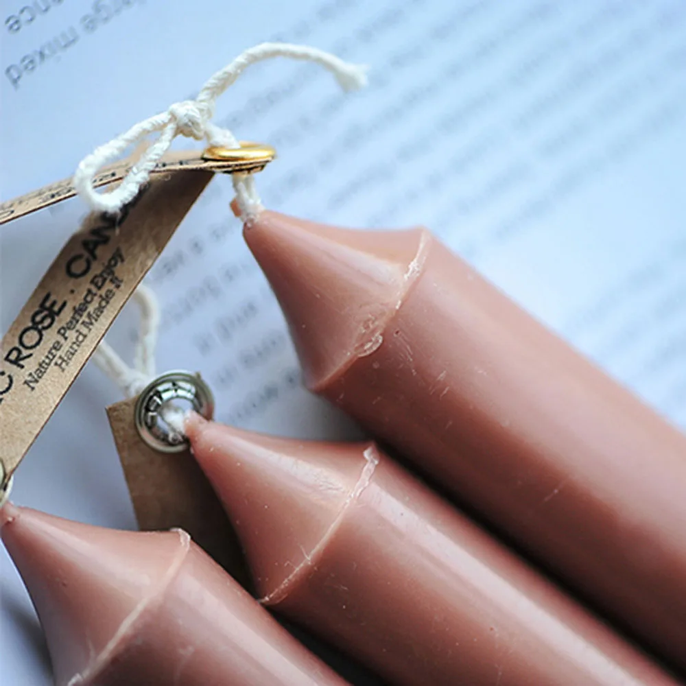 1 Pcs Beautiful Romantic Smokeless Retro stick candles Soy Wax Pure