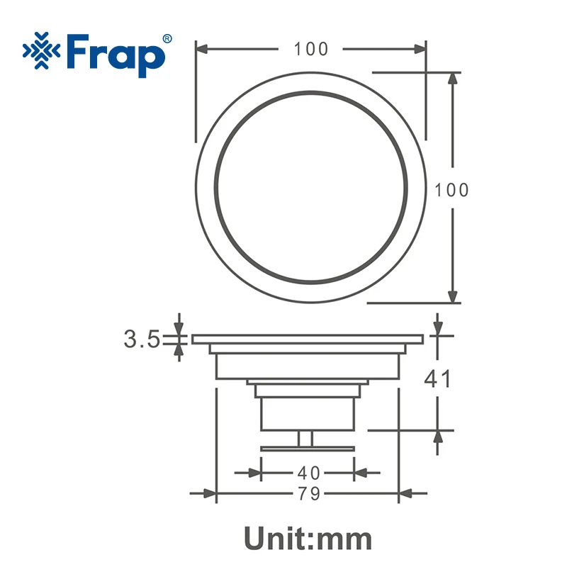 Frap высокое качество анти-запах Ванна решетка для душа пол 10 см из нержавеющей стали круглый напольный душевой водоотводный сток отходов решетка слива Y38089