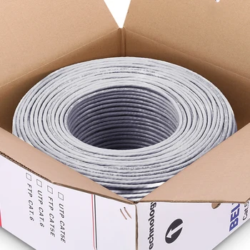 

50m 100m Grey UTP CAT5e cable OFC copper wire box cable shaft RJ45 network twisted pairs for Engineering 100Mbps Ethernet