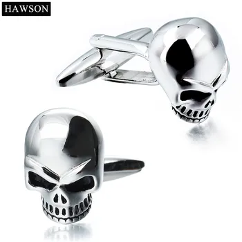 

HAWSON Personalized Style Cufflinks Skull/Skeleton Pattern Cuff Links for French Cuffs/Shirts Garment Accessory Gift for Men