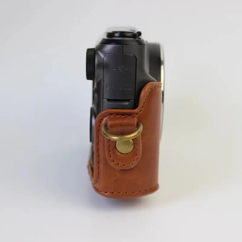 

Protective PU Leather Camera Case Bag with Lanyard for Canon PowerShot SX720 HS SX 700 Accessories