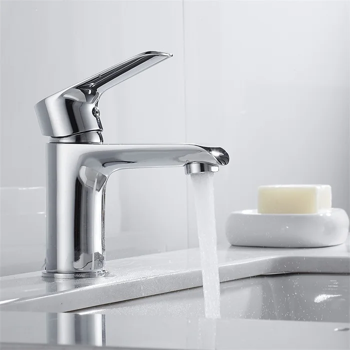 Deck Mounted Wash Basin Mixer Bathroom Faucet Chrome Sink ...