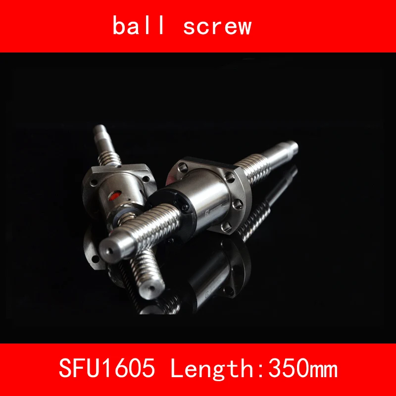 

16mm Ball Screw Rolled SFU1605 length 350mm with 1605 Flange single ballnut 3d print CNC parts end machined for BK/BF12