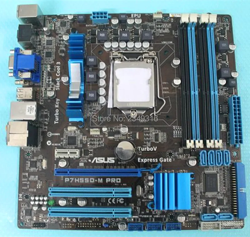 Для ASUS P7H55D M PRO оригинальная материнская плата DDR3 LGA 1156 поддержка I3 I5 cpu 16 Гб USB2.0 VGA