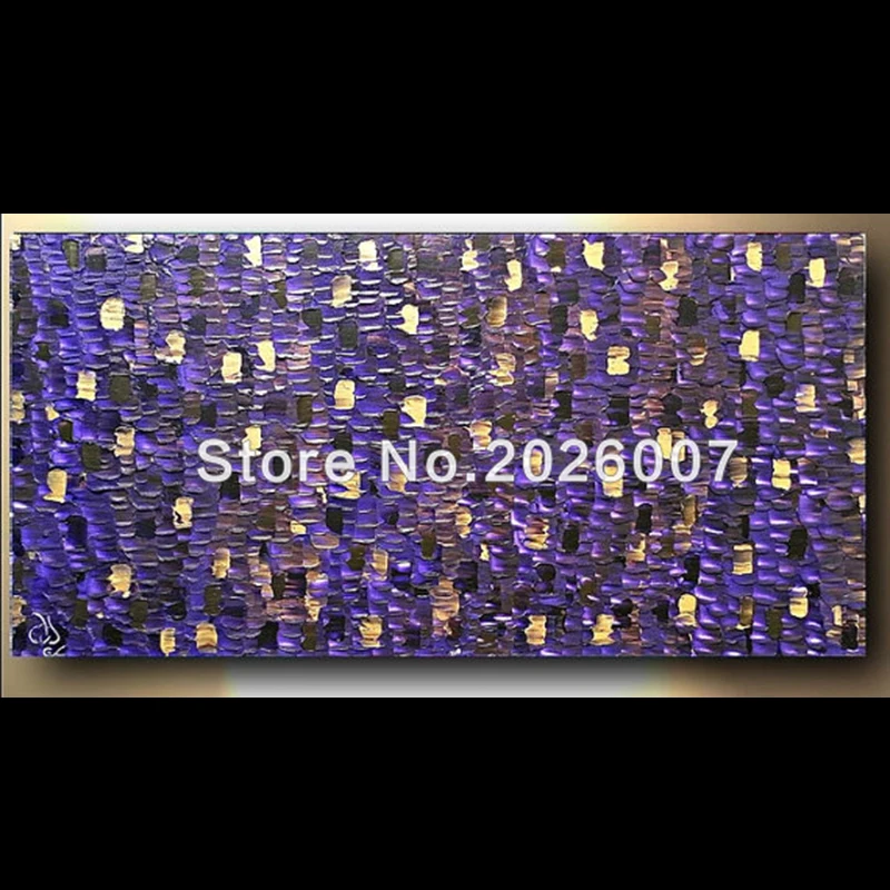 

Hand Painted Thick Palette Knife Purple Abstract Painting Landscape Oil Painting On Canvas Modern Home Decoration Fine Art