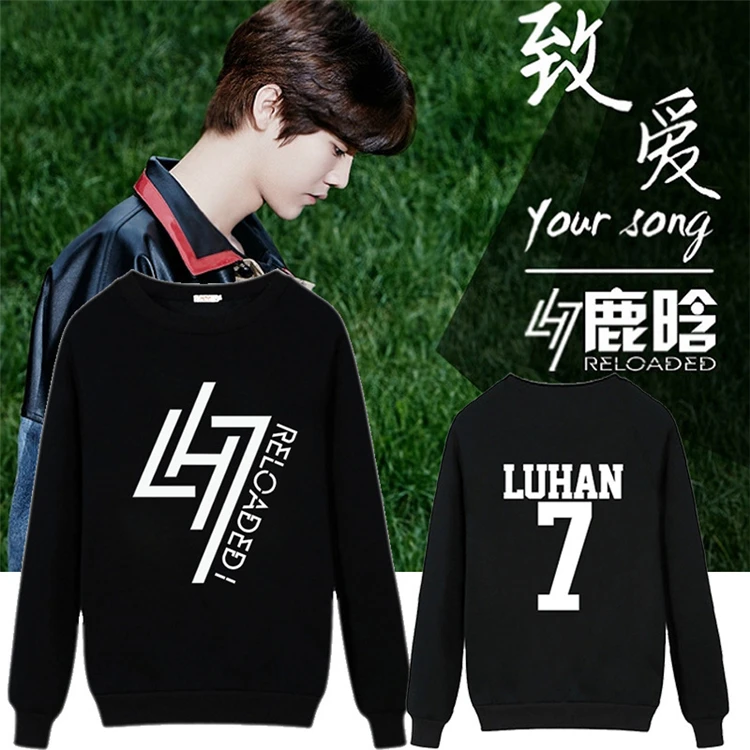 Kpop exo одежда Luhan новый альбом Перезагрузка балахон k-pop осеннее пальто с длинными