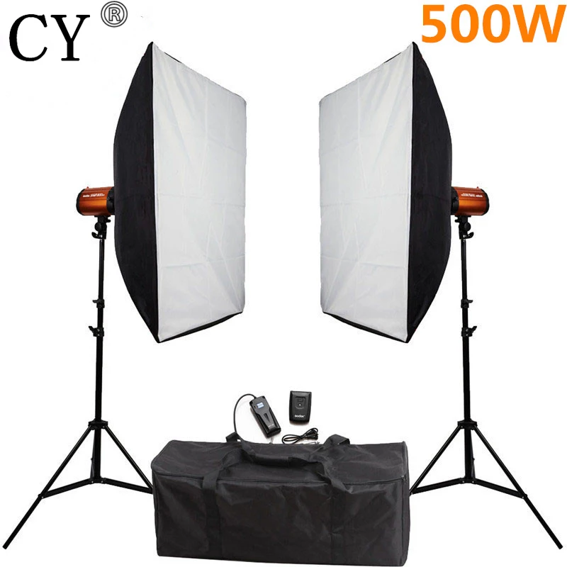 CY Фотостудия софтбокс вспышка светильник ing Kit 500 Вт Storbe Светильник коробка Стенд