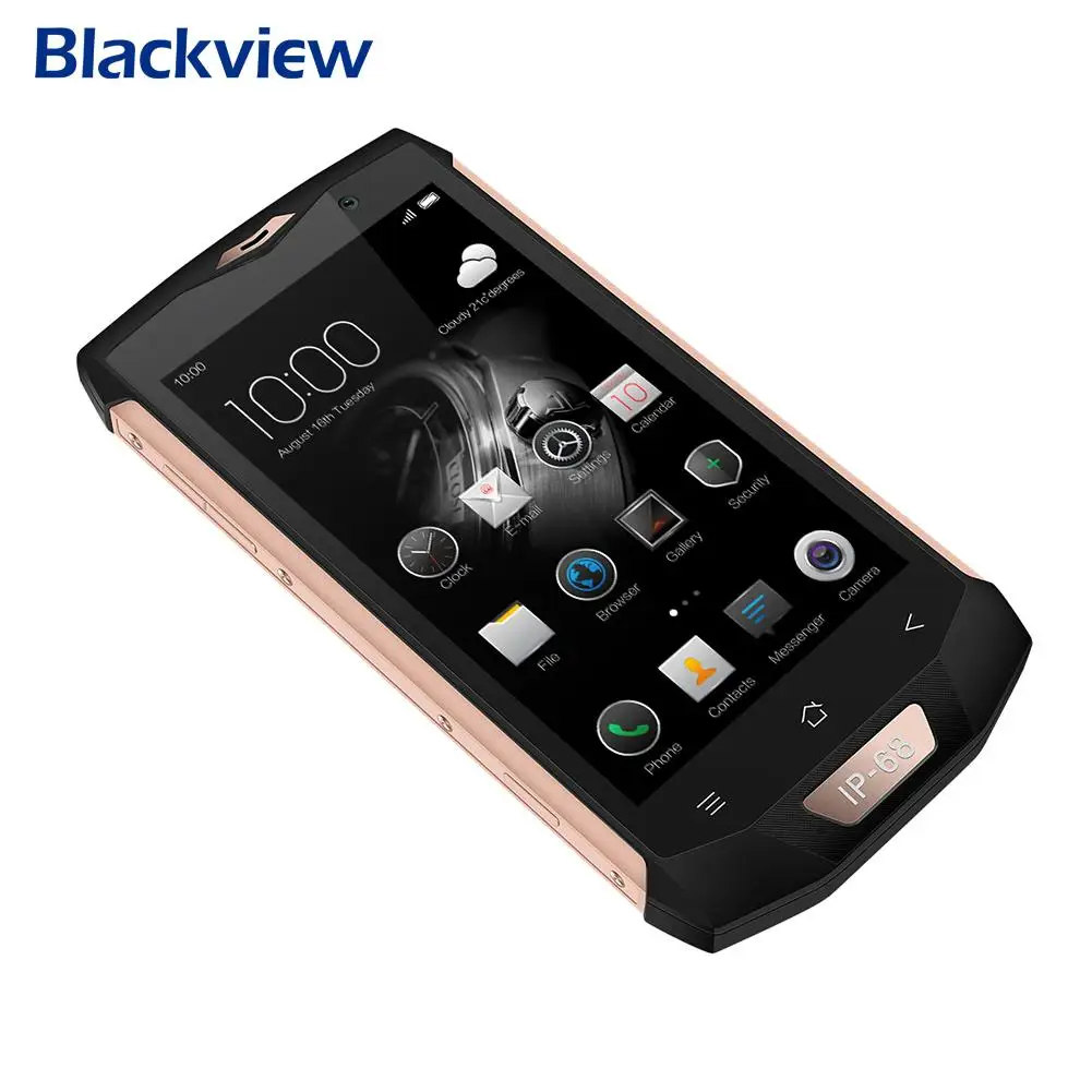 IP68 Waterproof Blackview BV8000 Pro Smartphone MT6757 Octa Core 6G RAM 64G ROM 5.0 Inch 1920*1080 16.0MP 4G Android 7.0 Phone